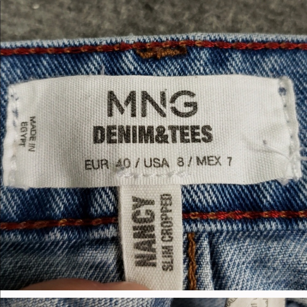 Mango Nancy Slim Distressed Patchwork Ripped Jeans - Picture 6 of 7
